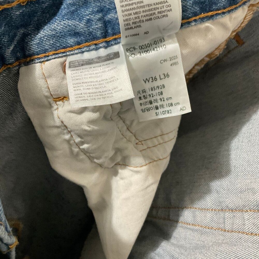 Levi’s 501 36x36 button closure jeans 100% cotton - Picture 6 of 10
